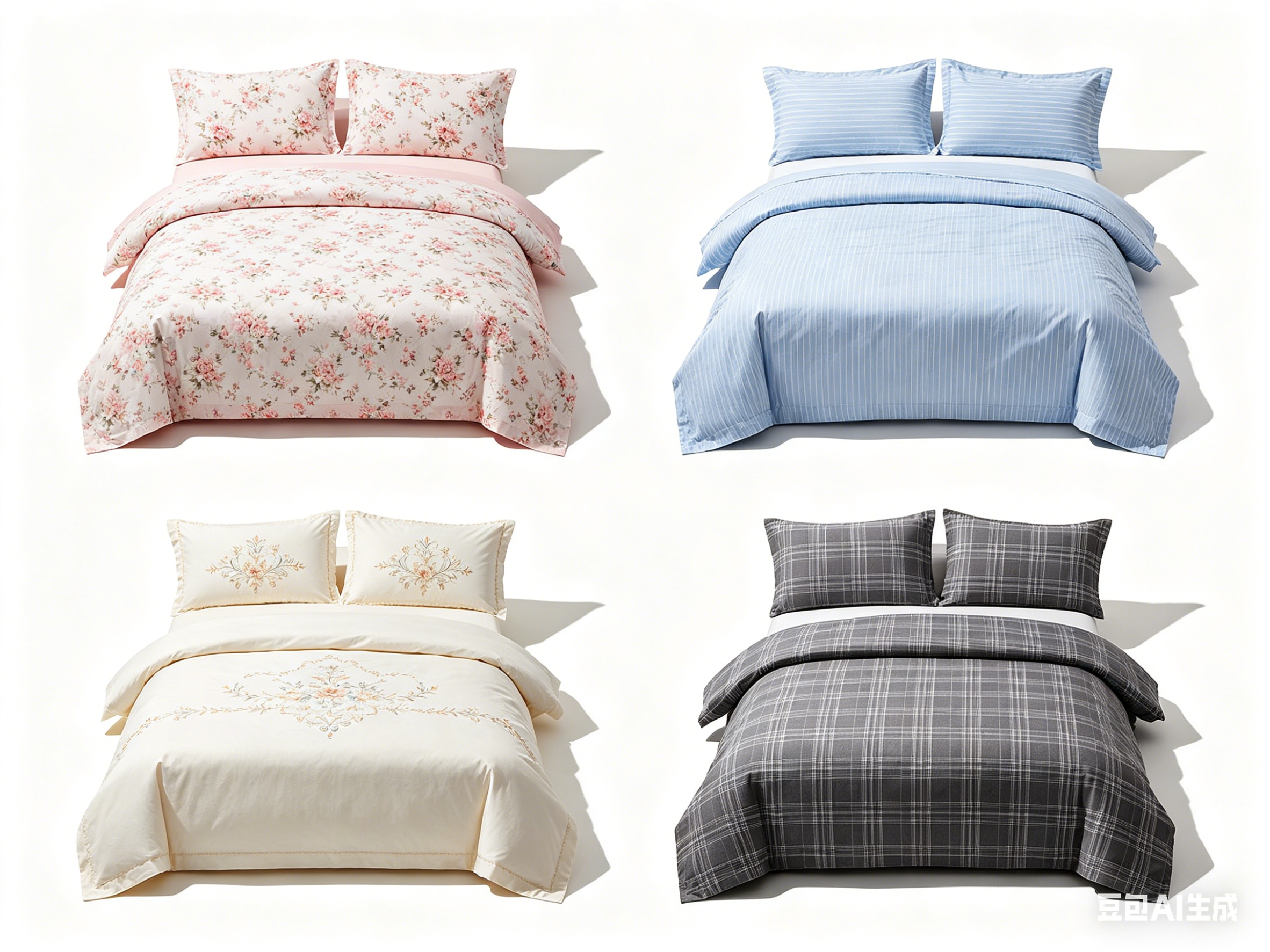 National trend long-staple cotton four-piece set, multi-piece set, pure cotton four-piece set, all-cotton quilt cover, spring and autumn quilt gift quilt, baby double-layer yarn set, natural latex mattress, latex pillow core, three-dimensional washed cotton winter quilt 01 full image