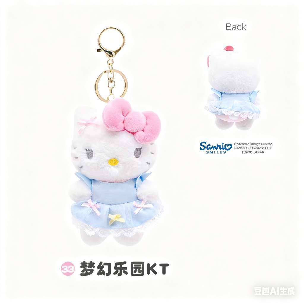 Sanrio official HelloKitty pendant doll plush keychain Melody couple schoolbag pendant Application Scenario