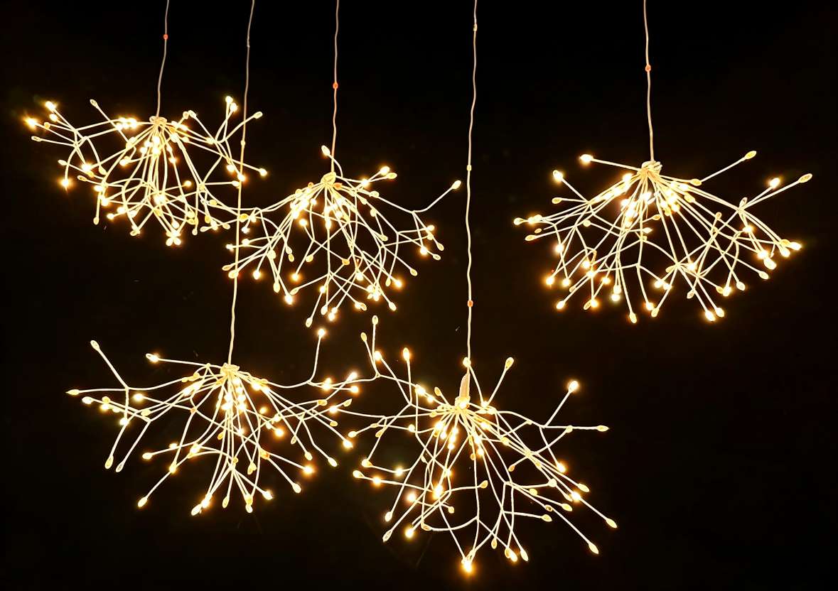 Fireworks curtain lights, 5 hanging 500 lights Item Picture