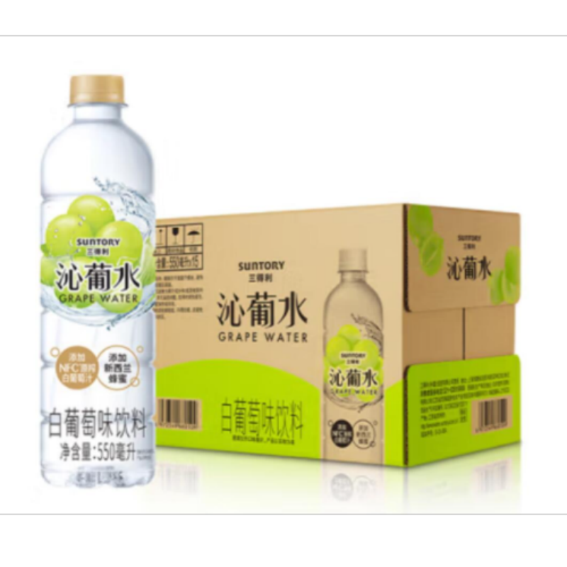 Free shipping! Suntory Peach Water 550ml Sweet and Refreshing, not greasy, exercise Hydration, Meal Relief, White Grape Juice Drink Specification image