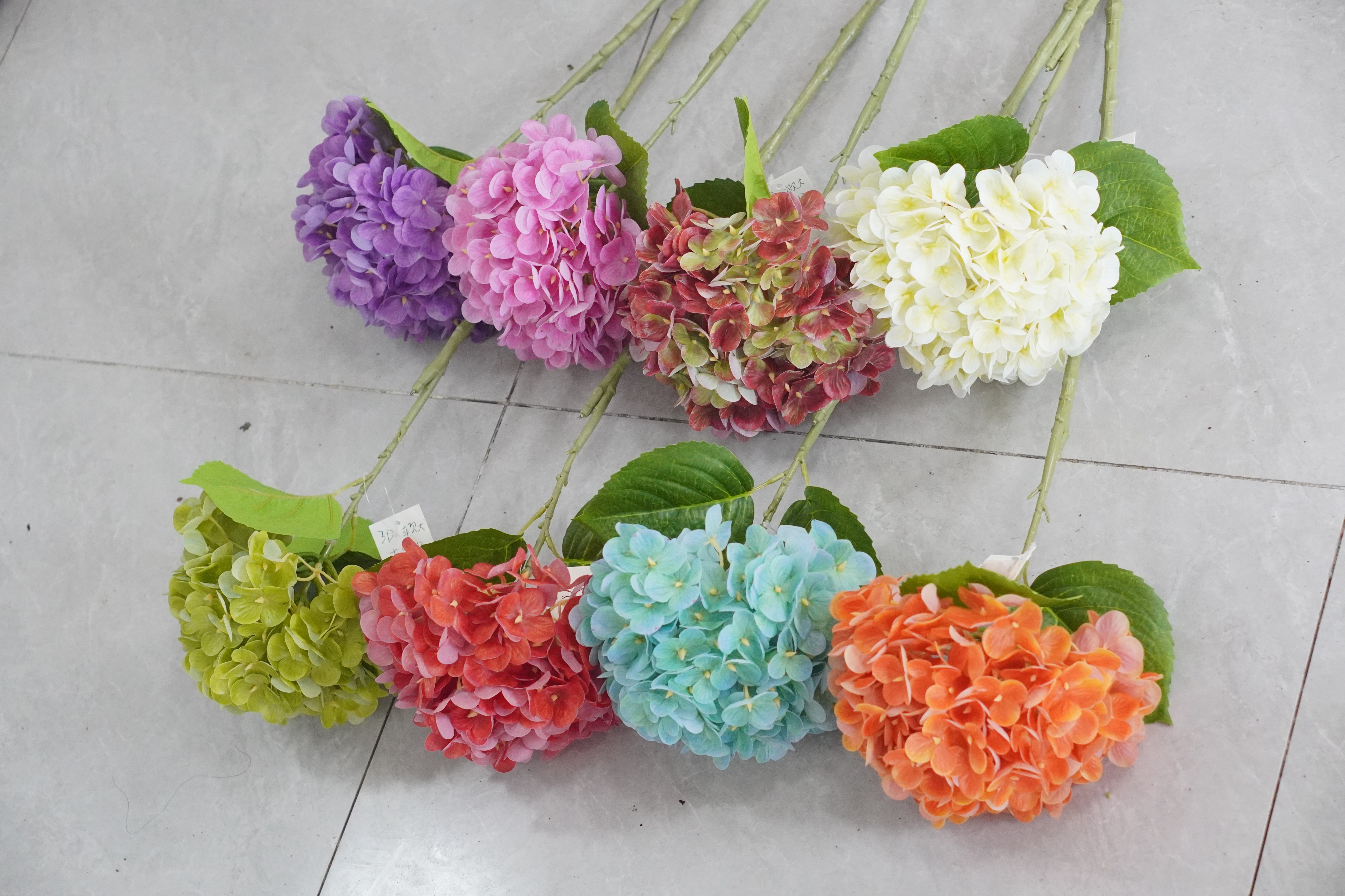 彩色绣球花束仿真花瓣毛线太阳花装饰花假花仿真花