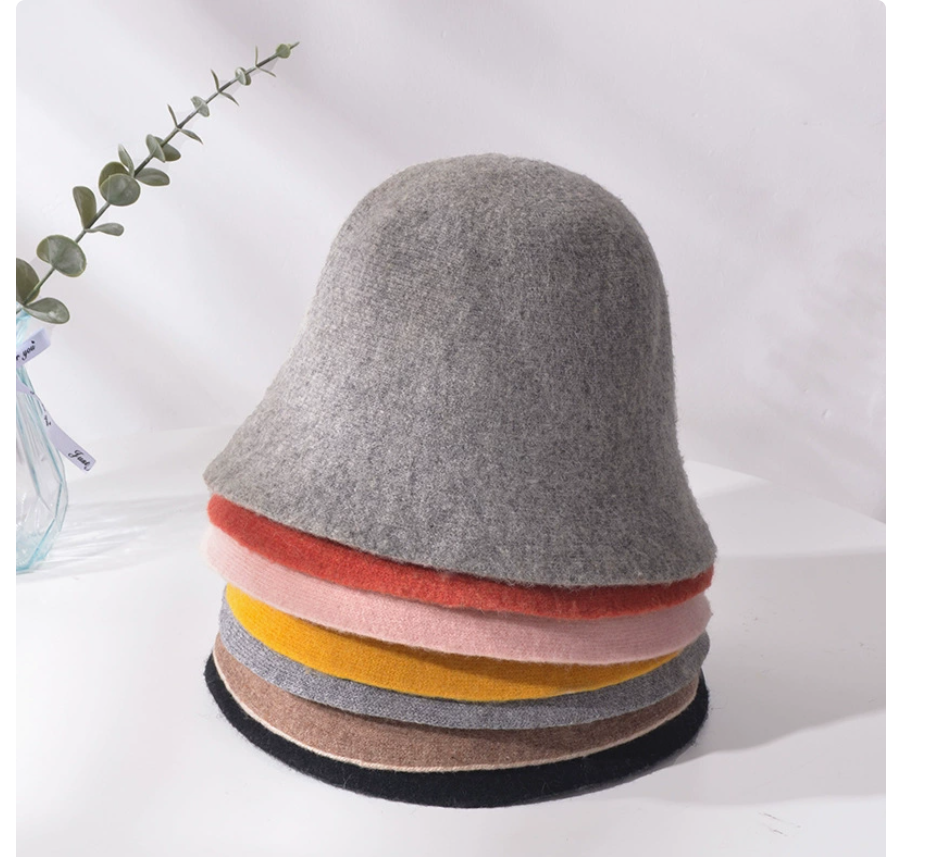 Spring and Autumn Japanese and Korean style bucket hat, female fisherman hat, solid color, versatile basin hat, big head circumference to show face, Xiaochao Wholesale 102329163 Specification image