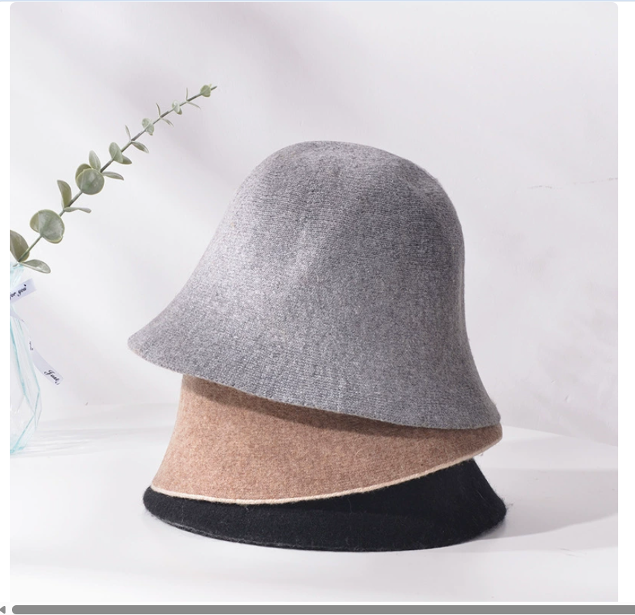 Spring and Autumn Japanese and Korean style bucket hat, female fisherman hat, solid color, versatile basin hat, big head circumference to show face, Xiaochao Wholesale 102329163