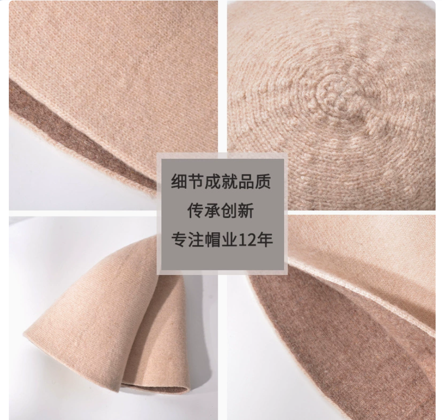 Spring and Autumn Japanese and Korean style bucket hat, female fisherman hat, solid color, versatile basin hat, big head circumference to show face, Xiaochao Wholesale 102329163 Application Scenario