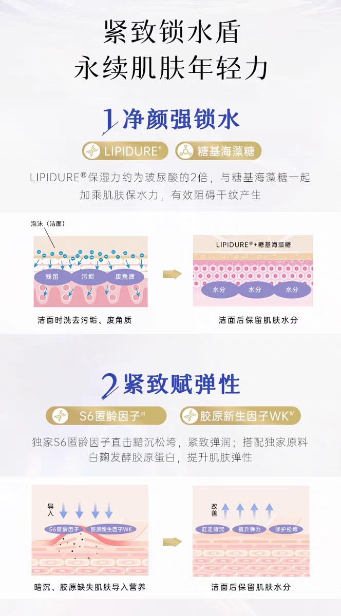 ATTENIR/艾天然白管雪臻优皙洁面乳120g  美·白·淡斑深层清洁保湿去角质温和无刺激洁面 detail image 8