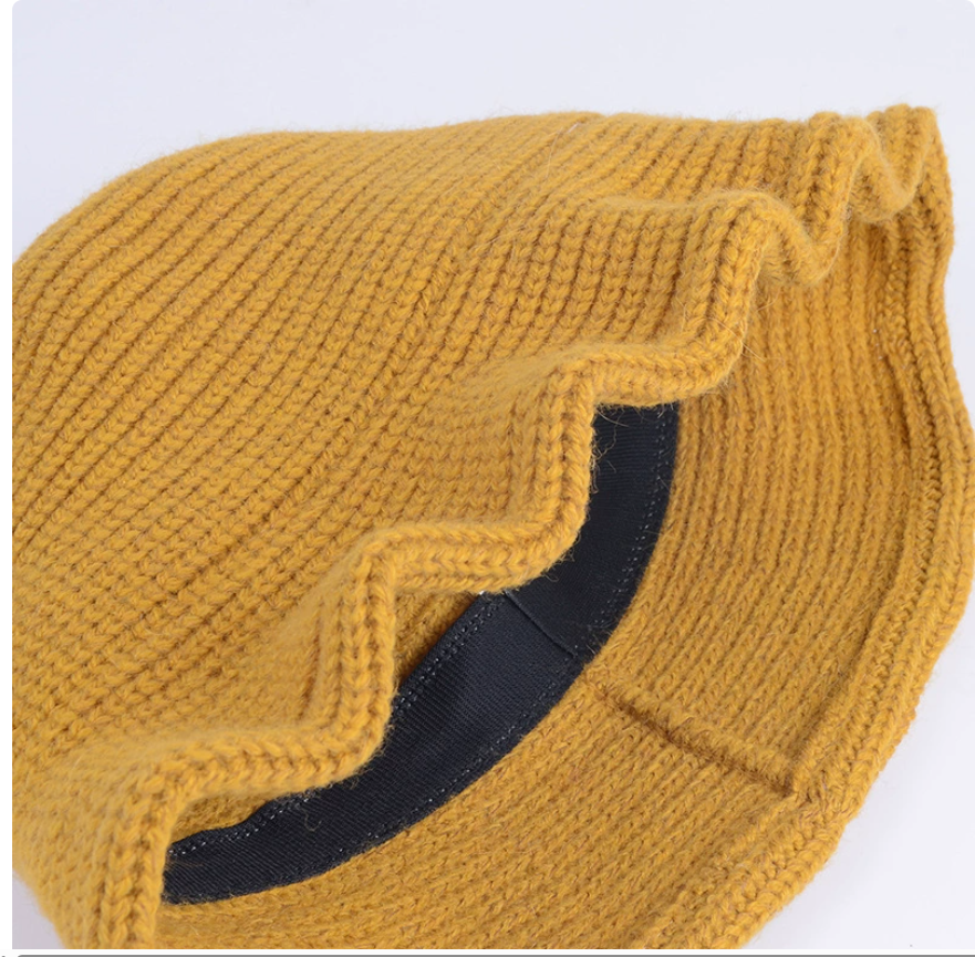 Wholesale of Japanese-style autumn and winter woolen small basin hats, bucket hats, fresh fisherman hats and black knitted hats from the manufacturer Specification image