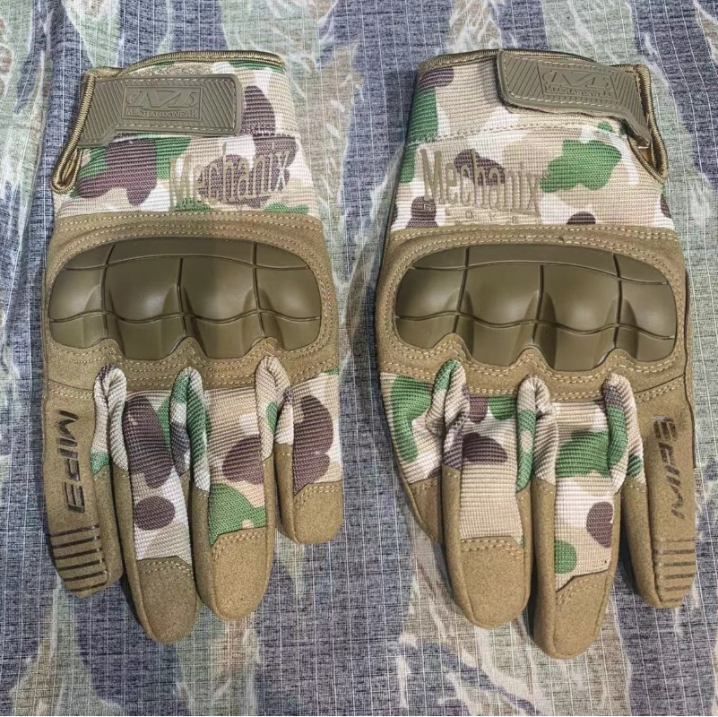 Full-finger outdoor camouflage gloves, soft-shell tactical gloves, cycling, rock climbing, wear-resistant and durable, cold-proof, Northeast cold-proof, touch screen Specification image