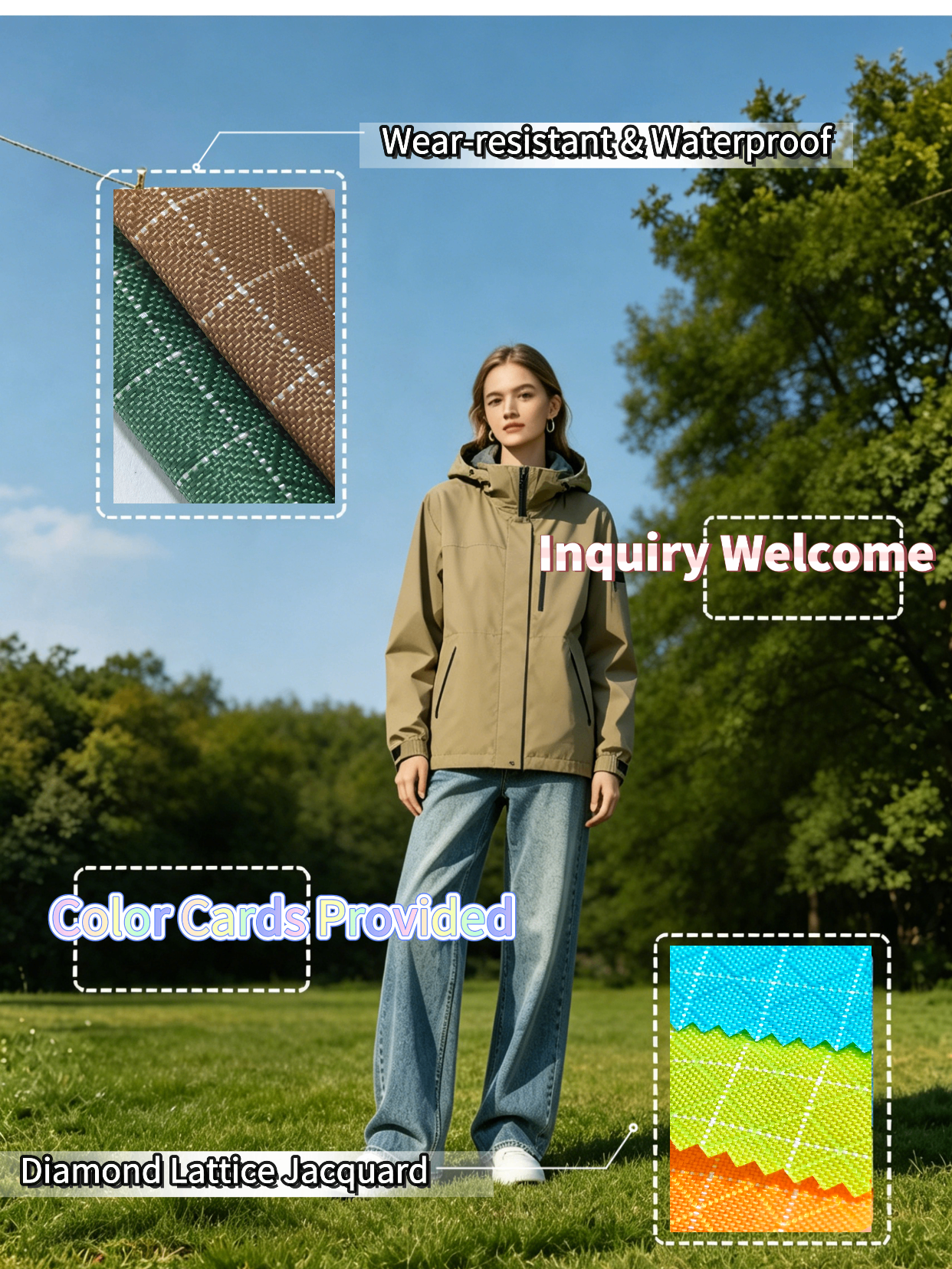 Yarn-dyed diamond-shaped white thread jacquard fabric, a light luxury texture fabric specially designed for home textiles and clothing. Three-dimensional diamond-shaped white thread jacquard fabric, simple solid color jacquard fabric for bags, shoes and hats decoration details Picture