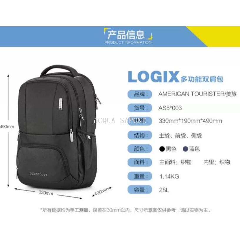 Free shipping! Xia Mei Travel Business Backpack, a 15/17-inch computer bag for college students, a large-capacity AS5 black backpack Specification image