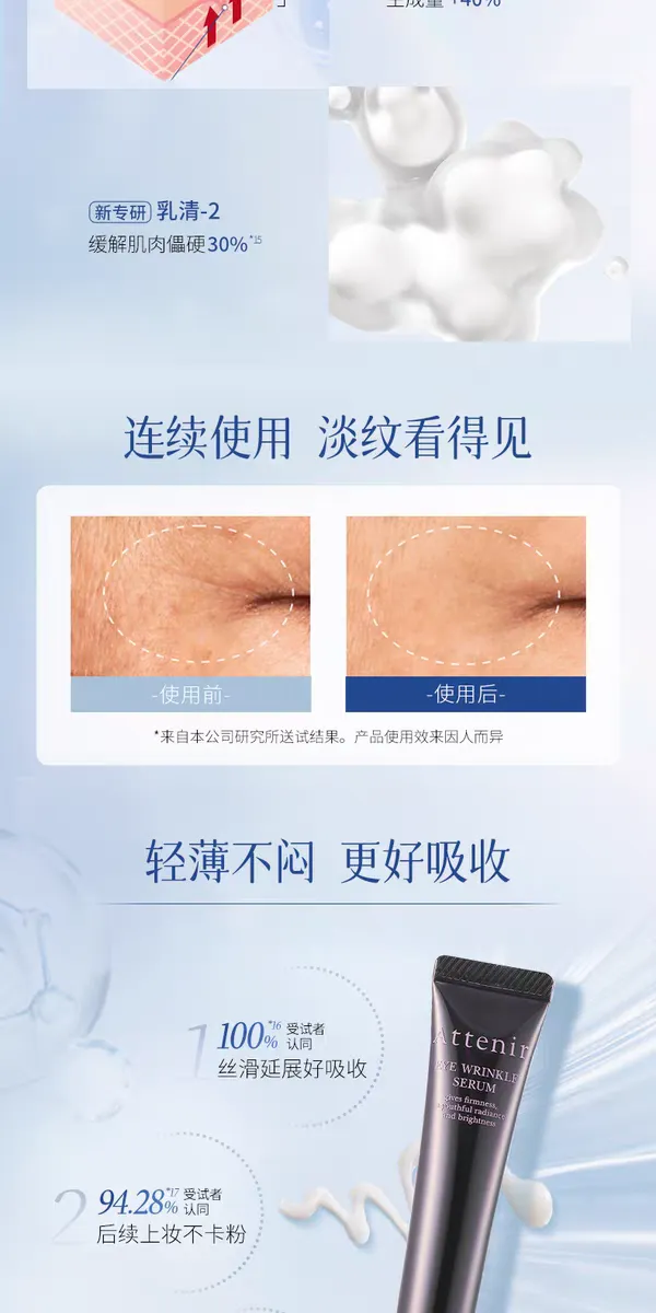 ATTENIR/Ai Natural Brightening Crystal Essence Eye Cream 15g tightens and brightens the eye area detail image 6