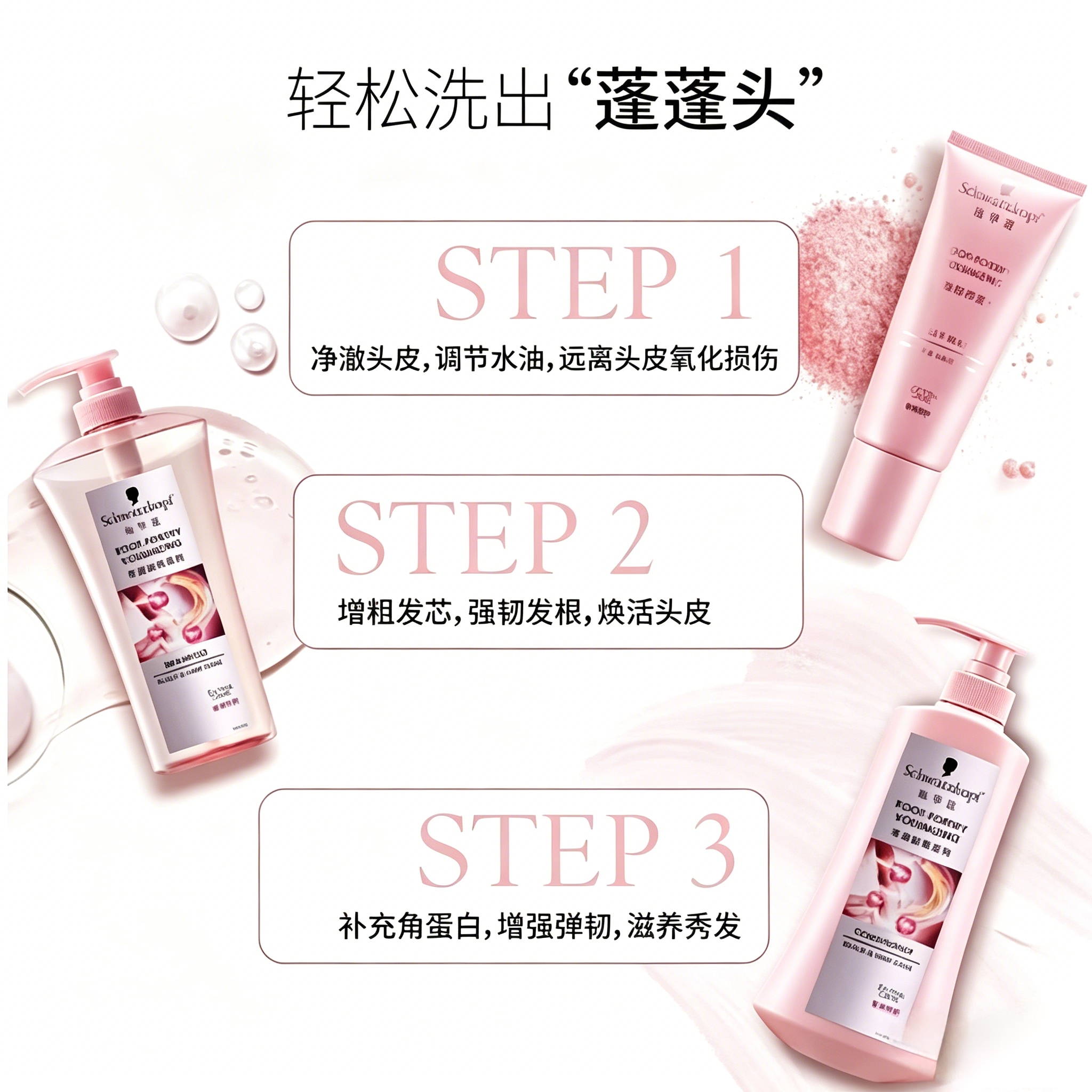 Free shipping: Schwarzkopf Volumizing and Nourishing Shampoo 600ml. Volumizing, volumizing and strengthening hair roots, say goodbye to flat, soft and sagging hair details Picture