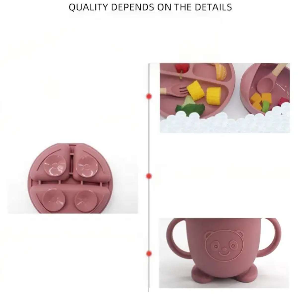 Silicone children's feeding tableware for cross-border e-commerce of mother and baby, shockproof and durable food-grade feeding set Application Scenario