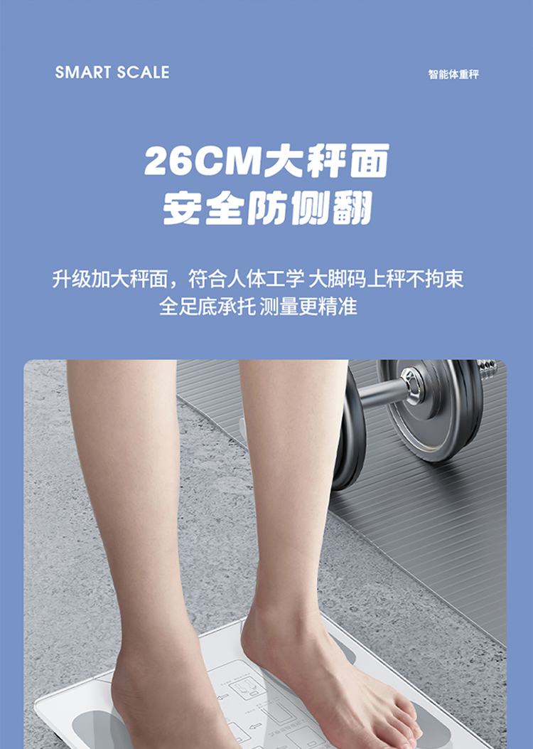 艾得锐威智能体脂秤家用精准体重秤+拉力器+跳绳套装 清新绿详情21