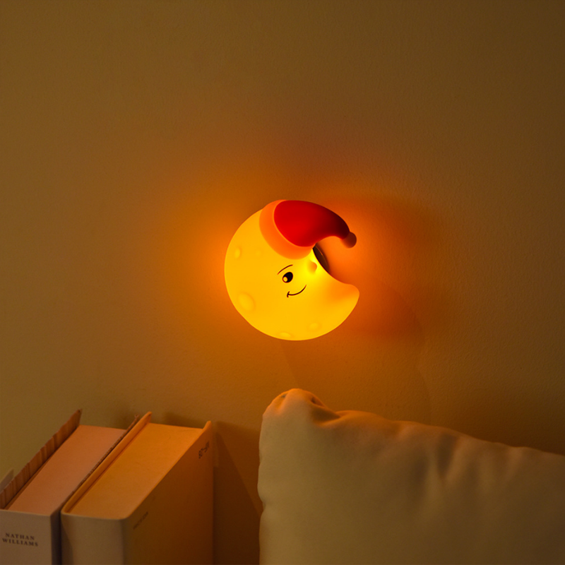 CICO home ambient lighting, night lights, moon silicone patting lights, home decorations full figure