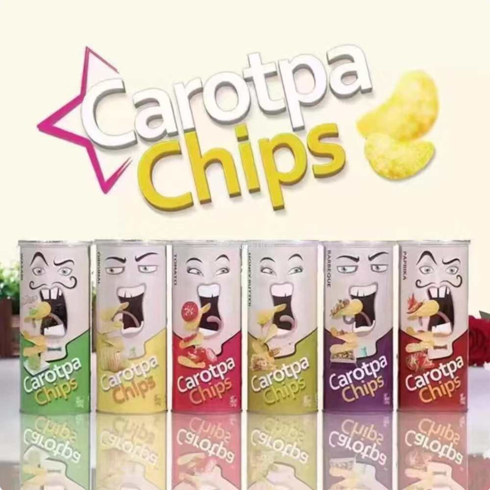 Free shipping! Malaysian imported Carotpa poker card potato chips 100g spicy, crispy and light puffed food Specification image