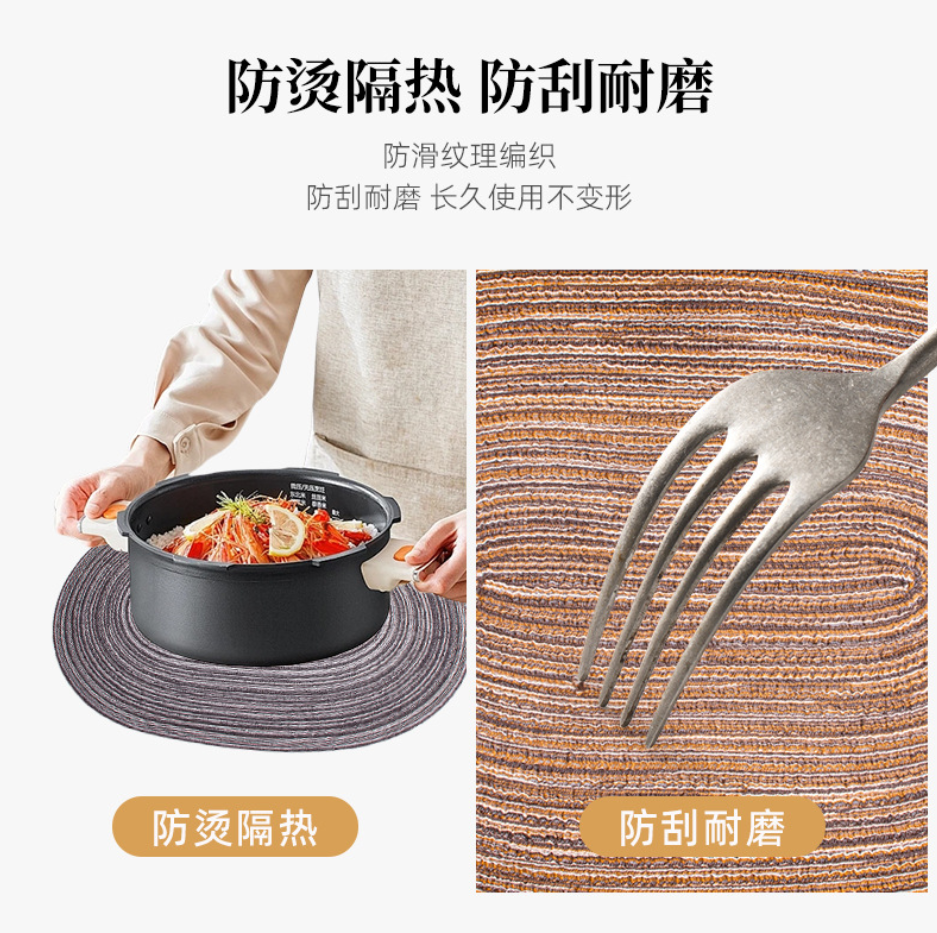 餐垫杯垫杯盖杯套/壶承隔热垫/pp餐垫/口布/波斯风带流苏矩形杯垫细节图