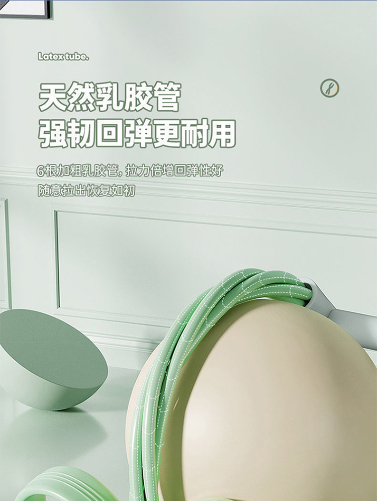 艾得锐威智能体脂秤家用精准体重秤+拉力器+跳绳套装 清新绿详情1