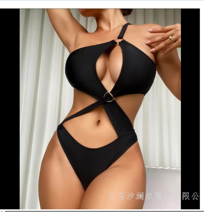 泳装外贸新款泳衣 欧美裙式边性感小清新欧美大码161349486
