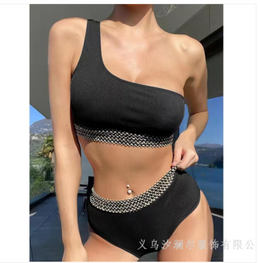 泳装外贸新款泳衣 欧美裙式边性感小清新欧美大码160447874