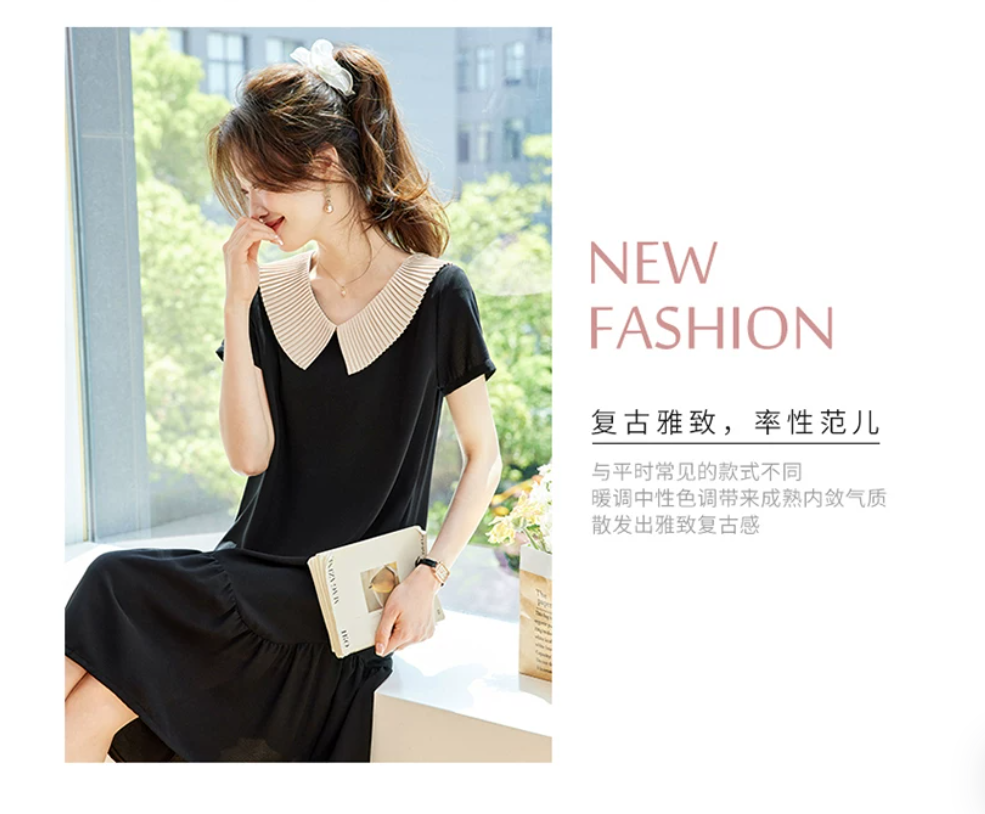 The 2026 summer new style is super popular for making you look younger. It's a beautiful silk and mulberry silk dress. It's a petite dress Specification image