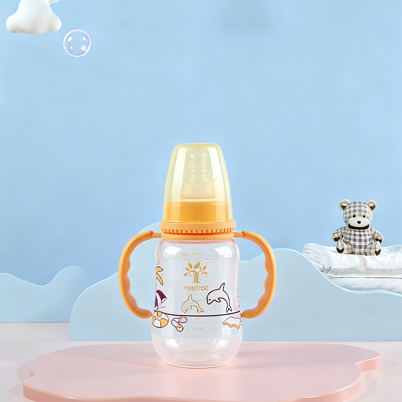 The 150ml PP bottle has a transparent small arc-shaped body Item Picture