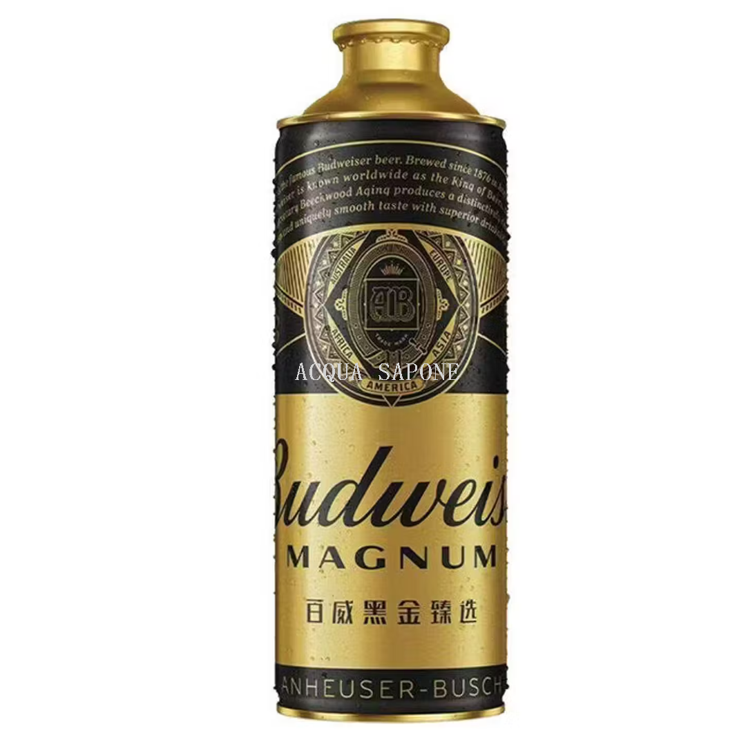 Free shipping! Budweiser Black Gold Beer 1000ml, brewed from roasted malt, has an amber-colored body and dense, long-lasting foam details Picture