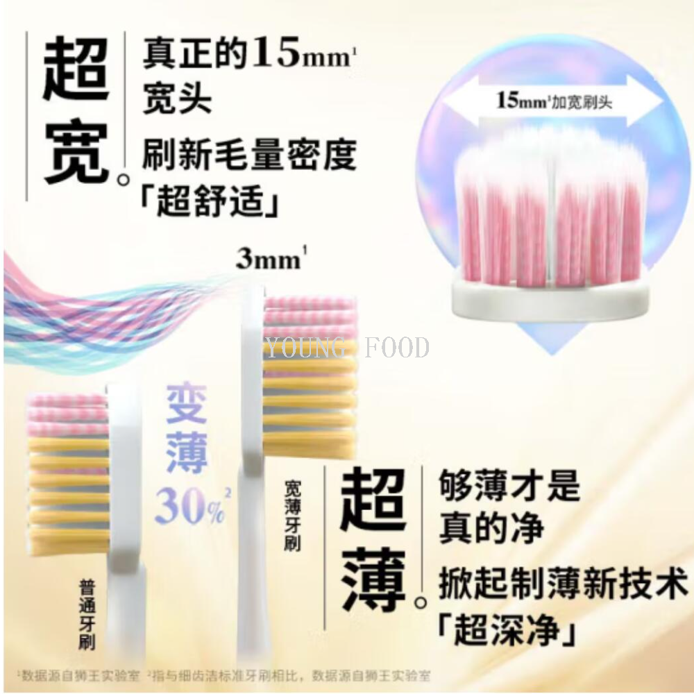 牙刷/儿童牙刷/2元店/义乌百货/三面牙刷白底实物图