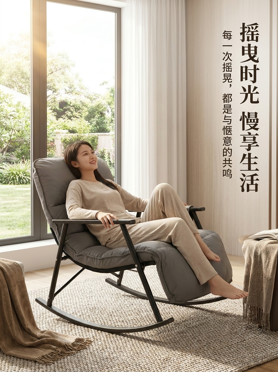摇摇椅/椅子/沙发按摩椅/特斯林躺椅/躺椅单人休闲折叠细节图