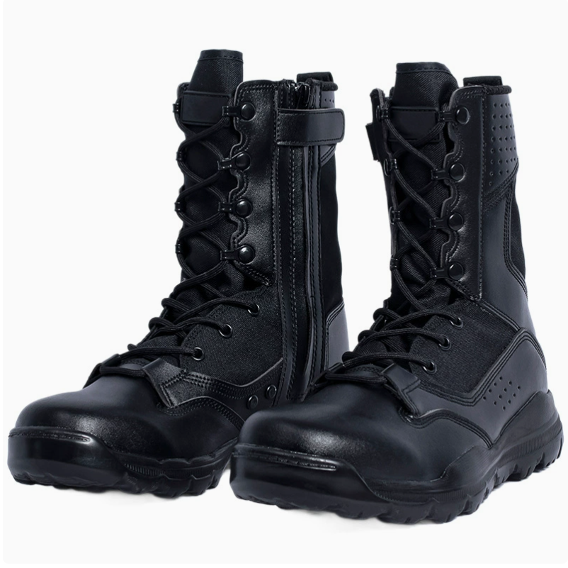 Men's outdoor sports hiking boots, desert hiking boots, military enthusiast shoes, tactical boots, anti-slip and wear-resistant training boots, combat boots details Picture