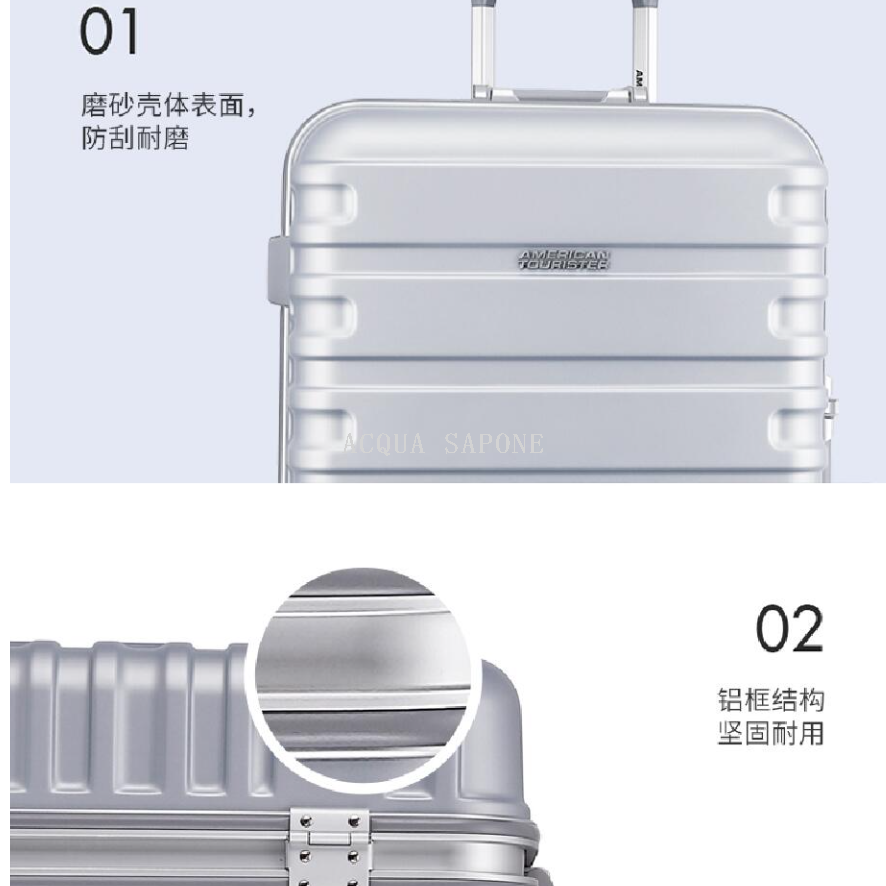 Free shipping! American Tourister BX1 suitcase with eight-wheel rotating handle L-28 inches Item Picture