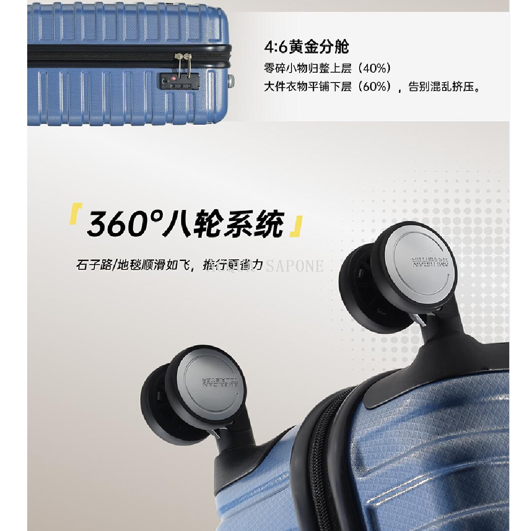 Free shipping American Tourister multi-scenario suitcase, eight-wheel rotating handle suitcase S-20 inches Application Scenario