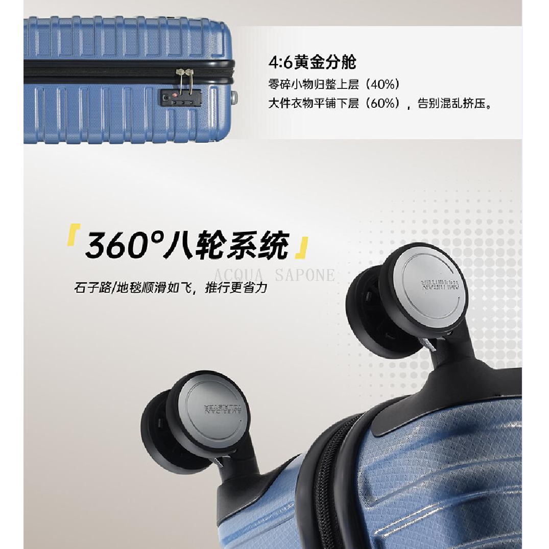 Free shipping American Tourister multi-scenario suitcase, 8-wheel rotating handle suitcase, L-29 inches Application Scenario