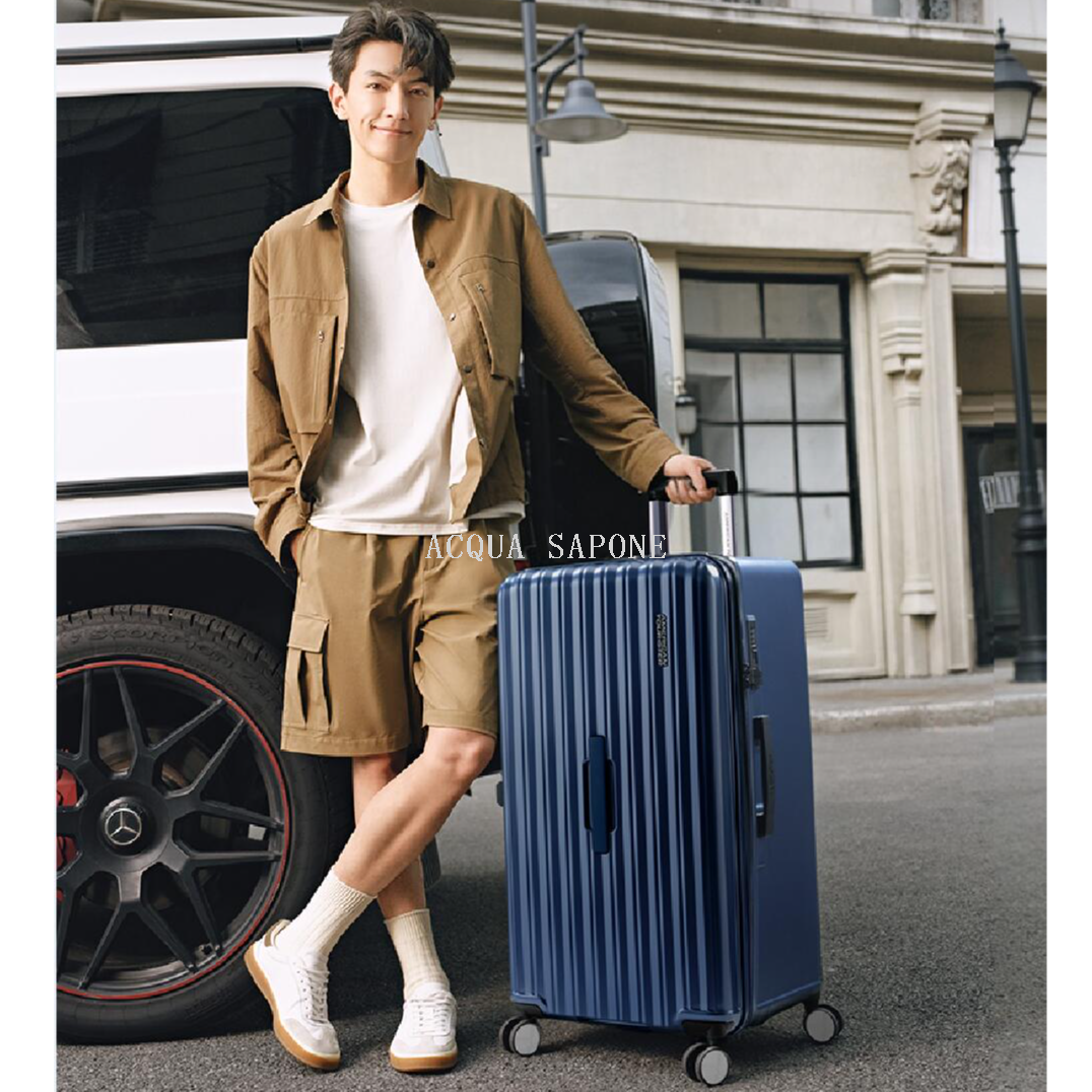 Free shipping! American Tourister all-aluminum handle eight-wheel rotating suitcase M-26 inches