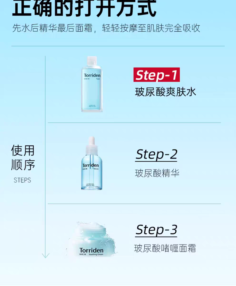 Korean Torriden Hyaluronic Acid Moisturizing Toner 300ml Large bottle Hydrating, moisturizing and soothing detail image 9