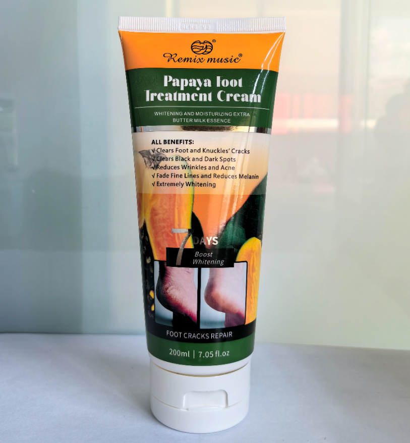 Remix music Papaya Foot Treatment Cream脚霜皲裂膏护肤乳护足霜