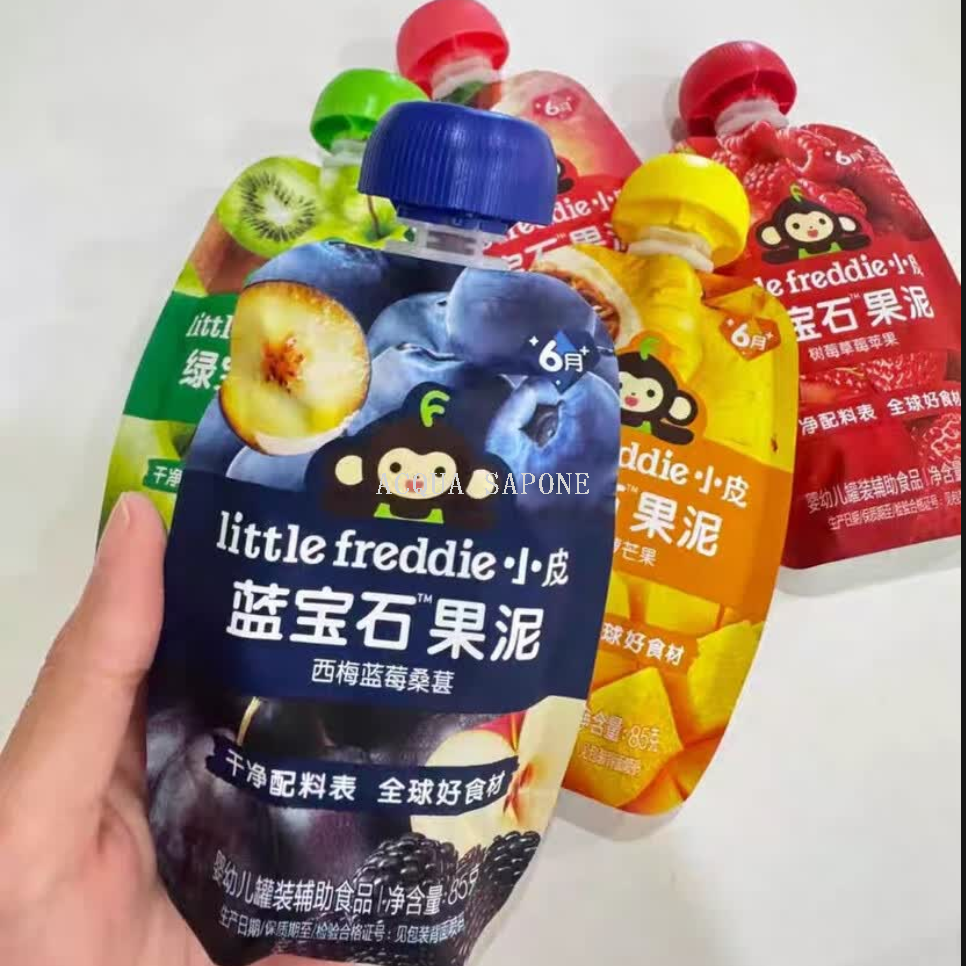包邮！小皮宝石果泥婴幼儿宝宝辅食果泥6月+便携水果泥零食 85g产品图