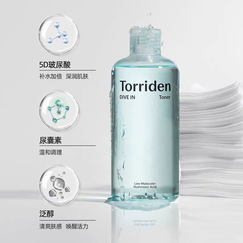 韩国原装进口桃瑞丹玻尿酸爽肤水300ml 深层补水保湿滋润舒缓修护收缩毛孔化妆水 Specification image