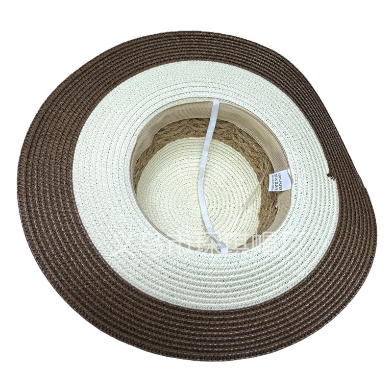 Women's summer straw hat, colorful wide-brimmed straw woven beach hat, seaside vacation sun protection hat, travel outdoor leisure breathable sun hat, Lafite grass hat Specification image