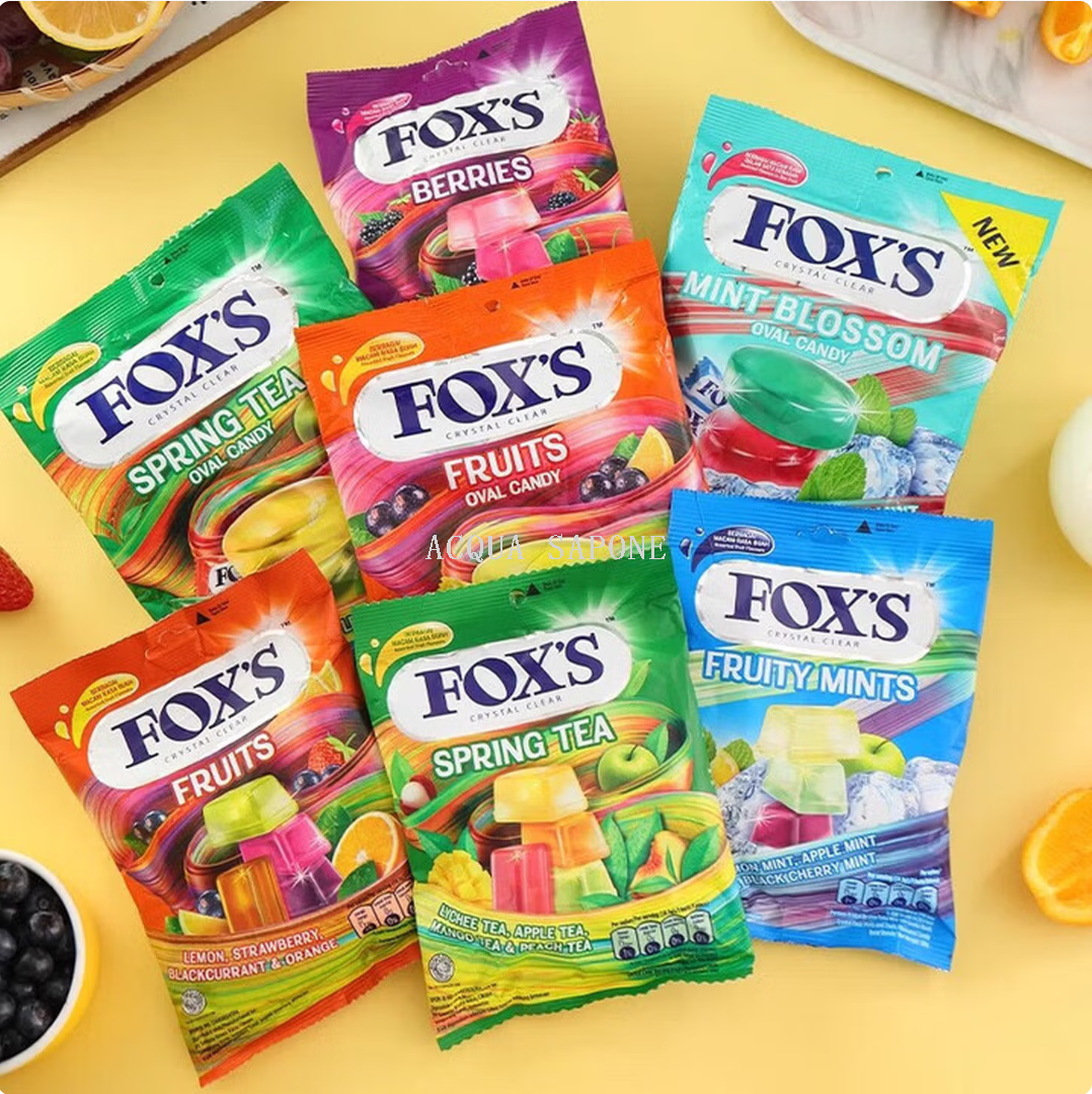 Free shipping! Indonesian imported FOX'S mixed Berry flavored Candy 125g berry Sweet and sour Crystal candy