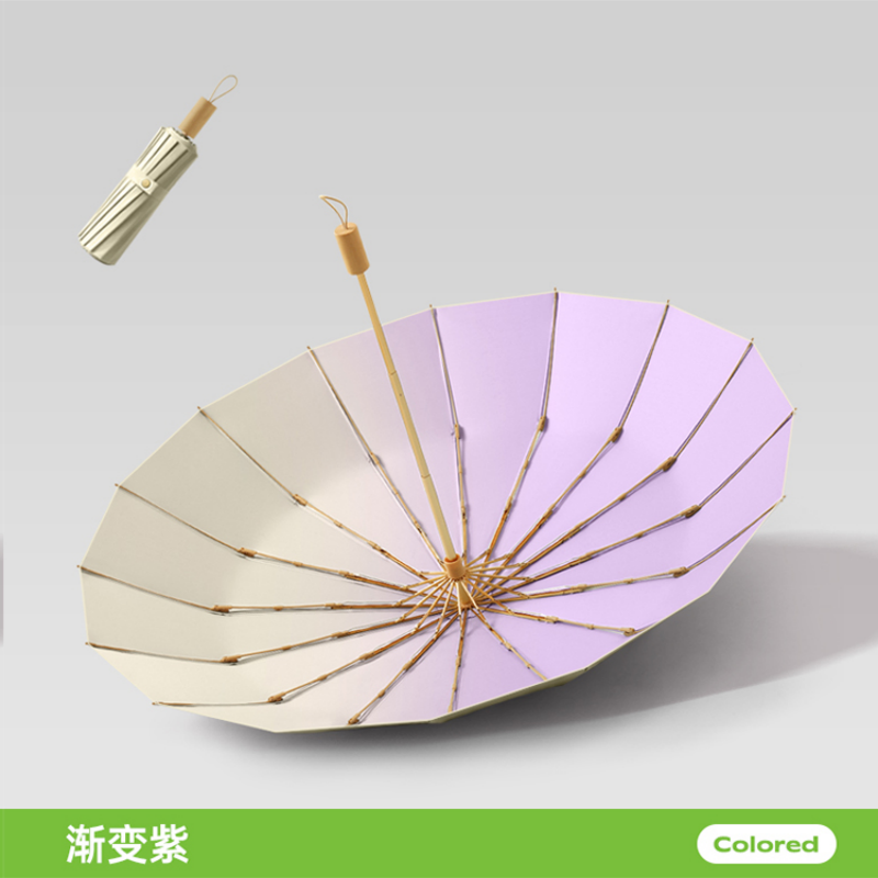 The Hengdun Yellow Sorghum Dream series of Chinese-style umbrellas, 16-bone reinforced wind-resistant and weather-resistant dual-purpose umbrella, new Chinese-style osmanthus sunshade umbrella, new Chinese-style alloy wind-resistant folding umbrella, and UV-resistant black rubber umbrella are available for customization and wholesale pic 26