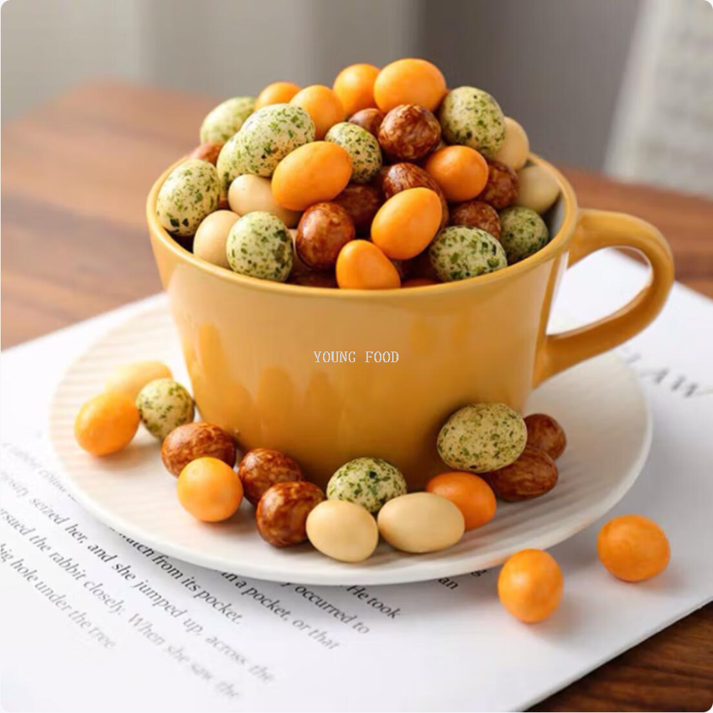 Free shipping! Colorful peanut coating, 240g of peanuts, snack food, accompaniment to alcohol, shared with friends at gatherings, crispy and fragrant Item Picture