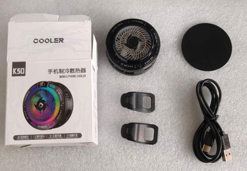 Suction type mobile phone heat sink, magnetic back clip, two-in-one heat sink, AI intelligent temperature control, colorful heat sink pic 17