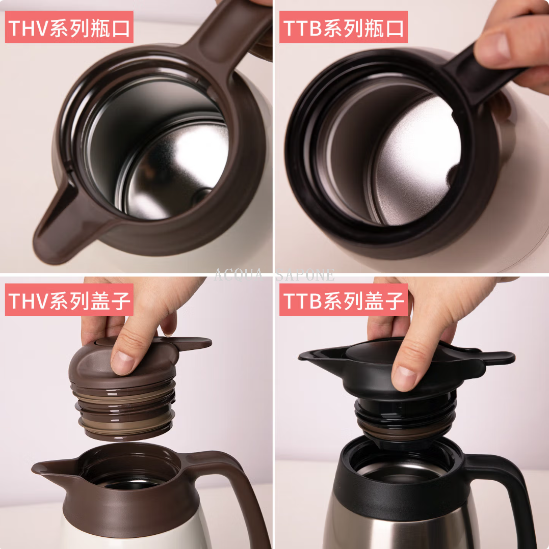 Free shipping! Thermos brand new vacuum stainless steel 24H insulated kettle TTB-1.5L household large capacity details Picture