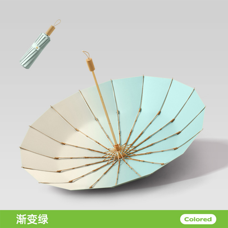 The Hengdun Yellow Sorghum Dream series of Chinese-style umbrellas, 16-bone reinforced wind-resistant and weather-resistant dual-purpose umbrella, new Chinese-style osmanthus sunshade umbrella, new Chinese-style alloy wind-resistant folding umbrella, and UV-resistant black rubber umbrella are available for customization and wholesale pic 25