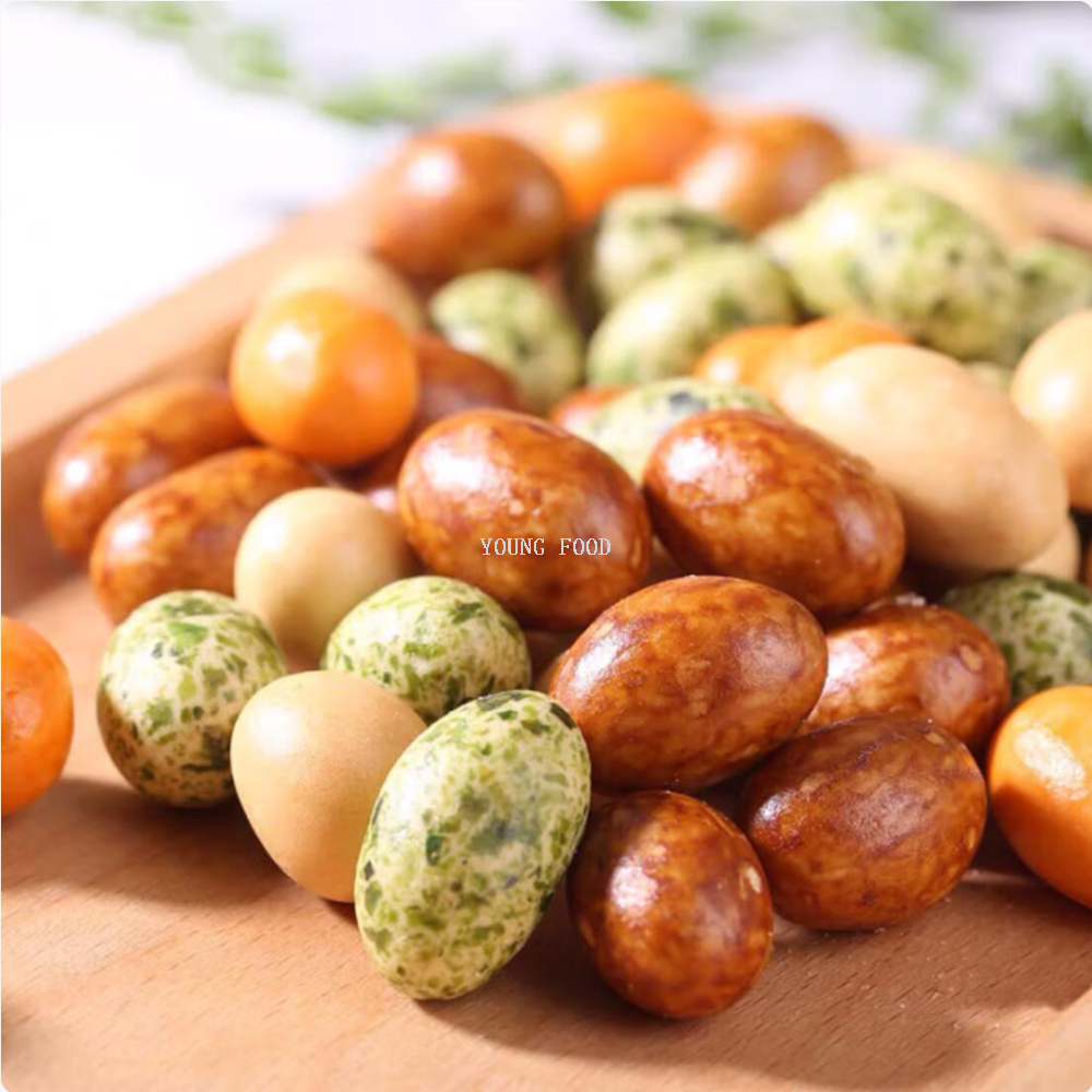 Free shipping! Colorful peanut coating, 240g of peanuts, snack food, accompaniment to alcohol, shared with friends at gatherings, crispy and fragrant details Picture