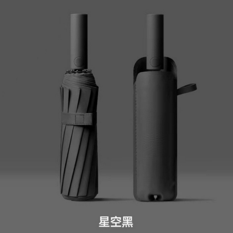 Hengdun 60 bone fiberglass weather-resistant umbrella, reinforced black rubber all-weather dual-purpose UV protection sunshade umbrella, reinforced weather-resistant fully automatic folding umbrella, factory stock available, customizable logo advertising umbrella Item Picture