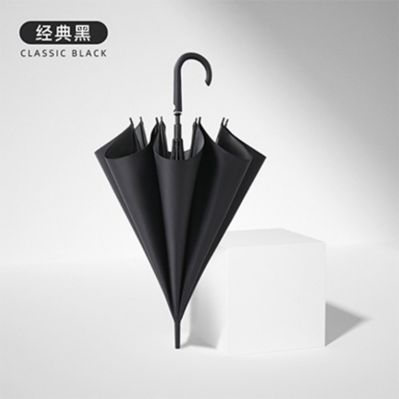 恒盾 马卡龙撞色长柄伞 半自动弯钩手柄晴雨伞 黑胶涂层防晒伞 晴雨两用抗风直杆伞 工厂现货批发礼品伞 支持定制LOGO
