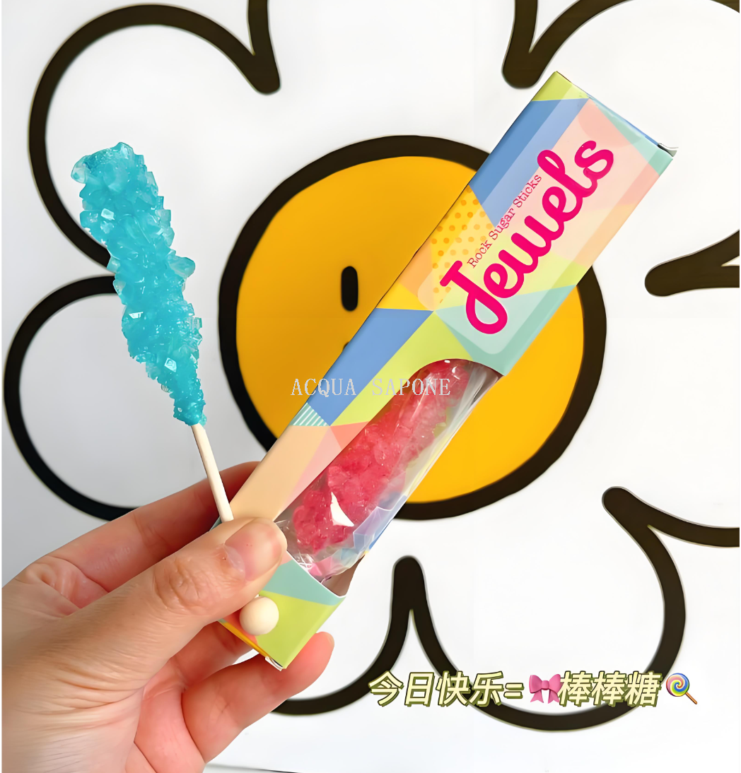 Free shipping! Singapore imported Jewels Jewels rock Sugar Sticks 14g*2 lollipops Amber Crystal Candy Application Scenario
