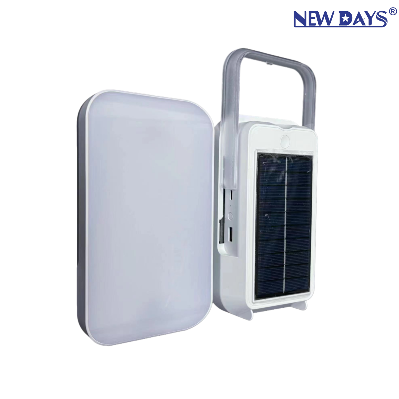 NEWDAYS brand cross-border new led bulb white solar portable charging lamp, equipped with USD interface charging cable, outdoor emergency lighting led lamp solar lamp