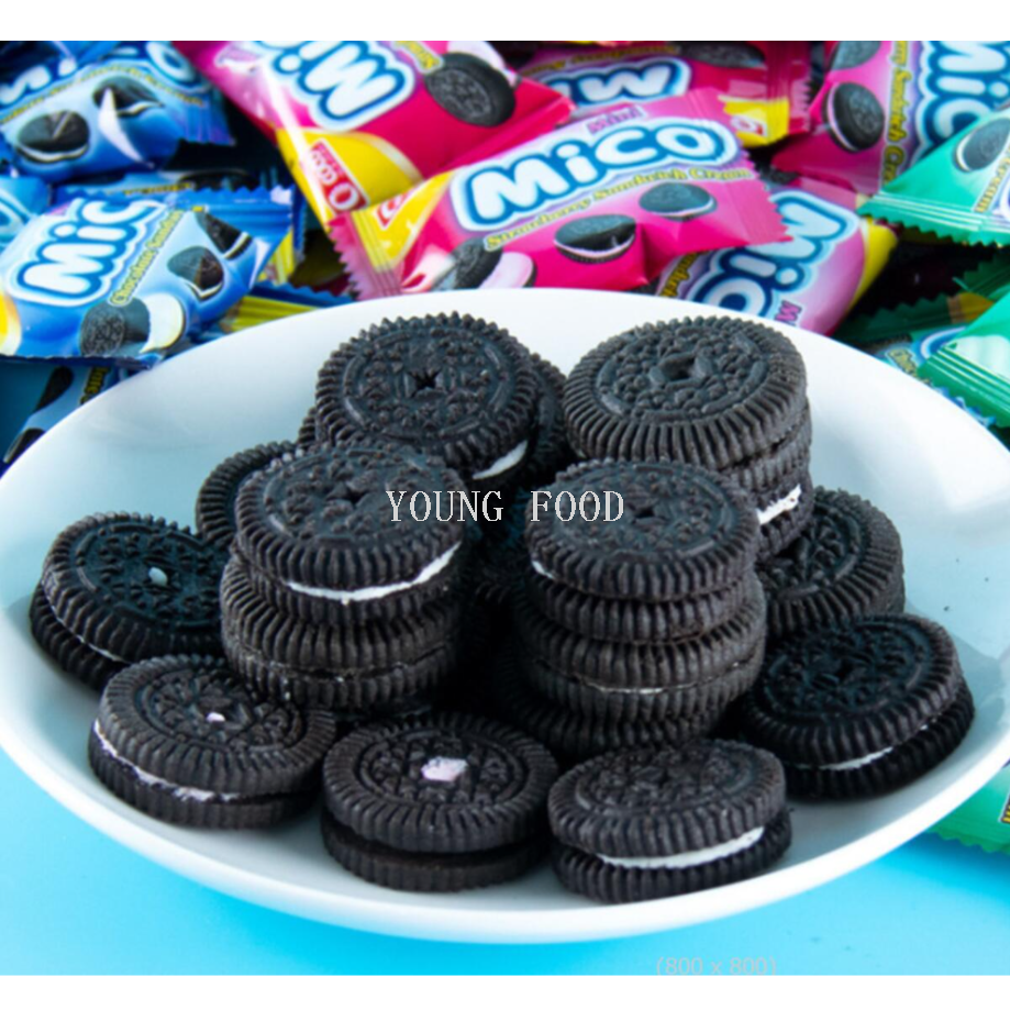 Free shipping: coco Black Cookies with fruit cream Filling 376g, crispy filling, large portion for sharing Specification image